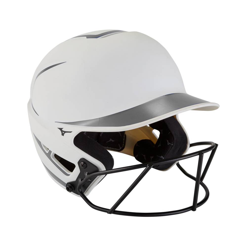 Womens Mizuno F6 Fastpitch Softball Batting Helmet White/Grey Philippines (ALUDZY023)